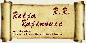 Relja Rajinović vizit kartica